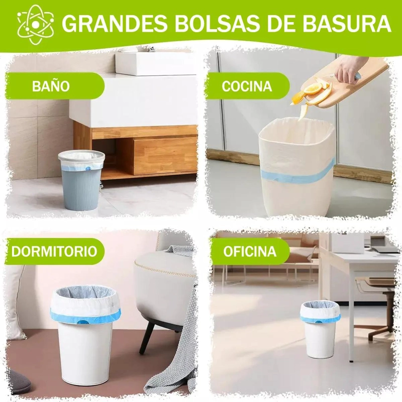 BOLSAS DE BASURA BIODEGRADABLES CON CORDON Y ASA - 6