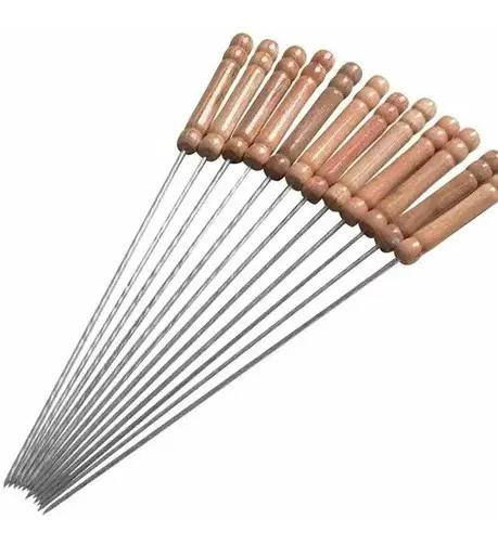 PINCHOS DE MADERA Y HIERRO PARA ASADOS PACK DE 24 - 1