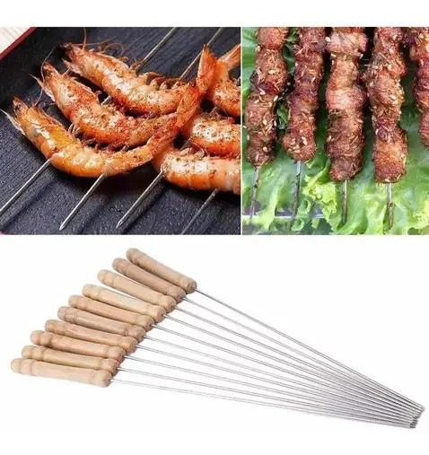 PINCHOS DE MADERA Y HIERRO PARA ASADOS PACK DE 24 - 2