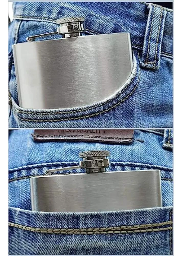 PETACA DE 8 OZ CON EMBUDO Y NAVAJA MULTIUSOS PARA BEBIDAS - 4