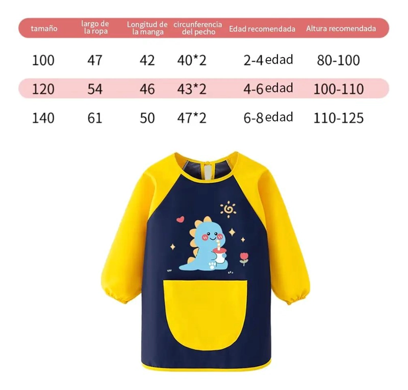 DELANTAL IMPERMEABLE PARA NIÑOS CON DISEÑO DIVERTIDO - 2