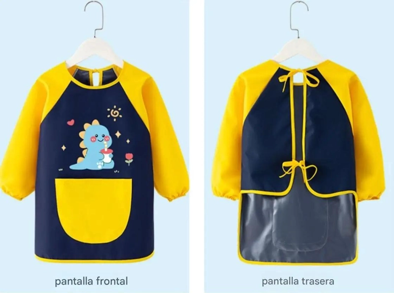 DELANTAL IMPERMEABLE PARA NIÑOS CON DISEÑO DIVERTIDO - 3