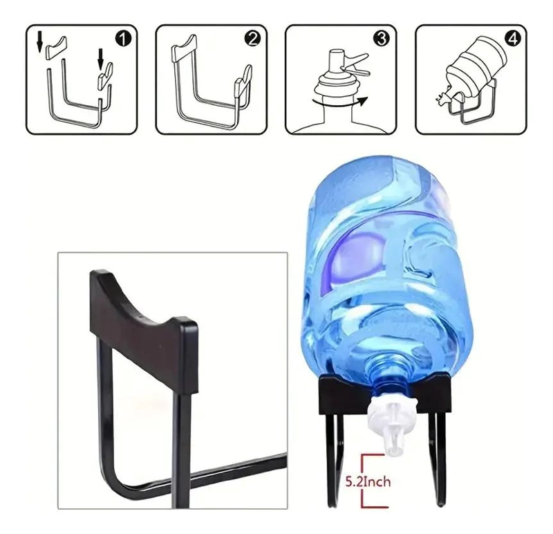 SOPORTE PARA BOTELLA DE AGUA DE 20 LITROS EN HIERRO - 7