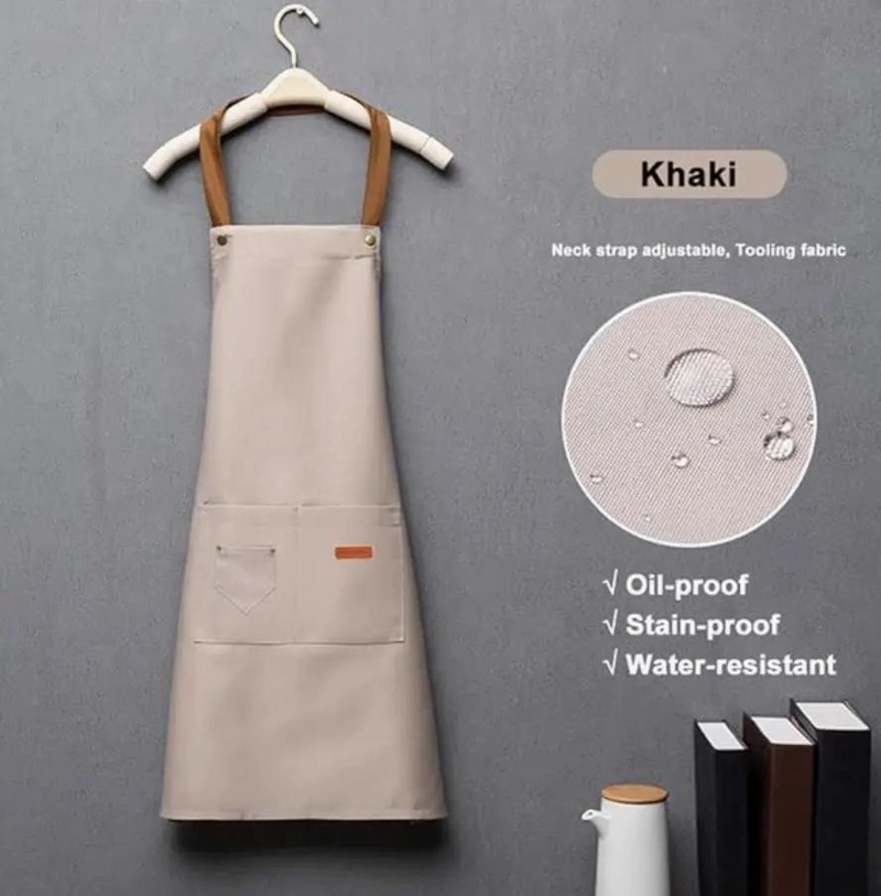DELANTAL DE COCINA IMPERMEABLE Y RESISTENTE AL ACEITE - 3
