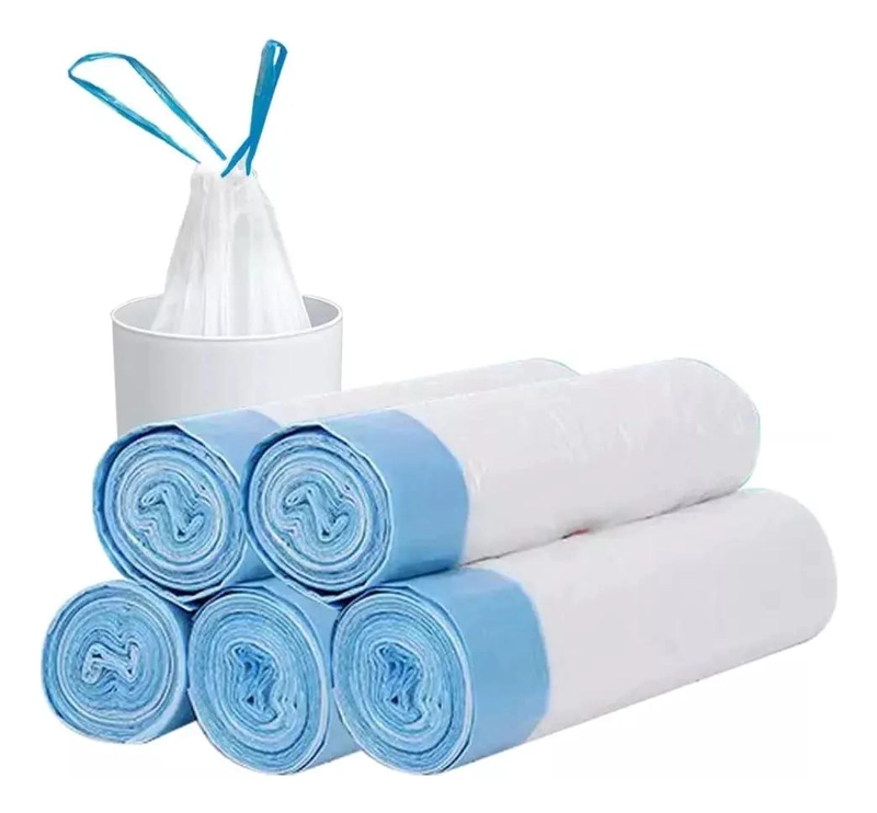 BOLSAS BIODEGRADABLES CON CORDON PARA BASURA 50X55 CM 20 UNIDADES - 1