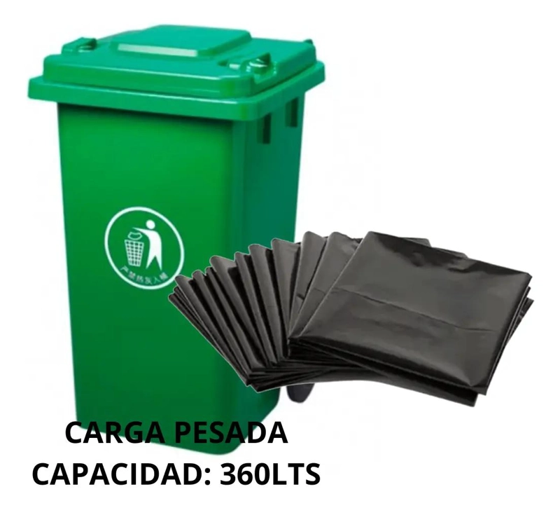 BOLSA DE BASURA NEGRA CARGA PESADA 360 L 140X160 CM - 3