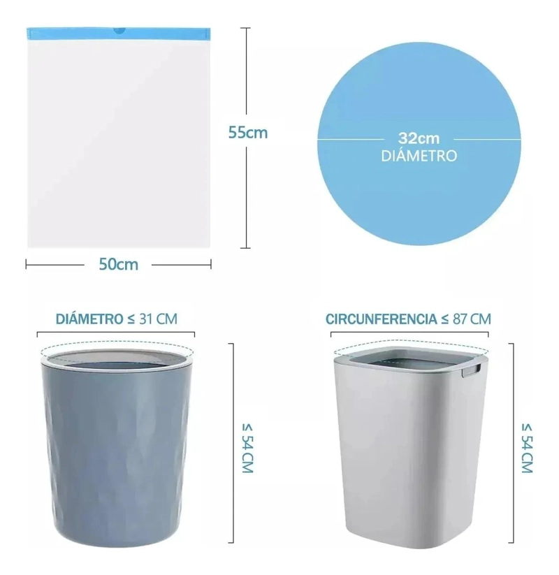 BOLSAS BIODEGRADABLES DE BASURA CON CORDON 50X55 CM 20 UNIDADES - 2