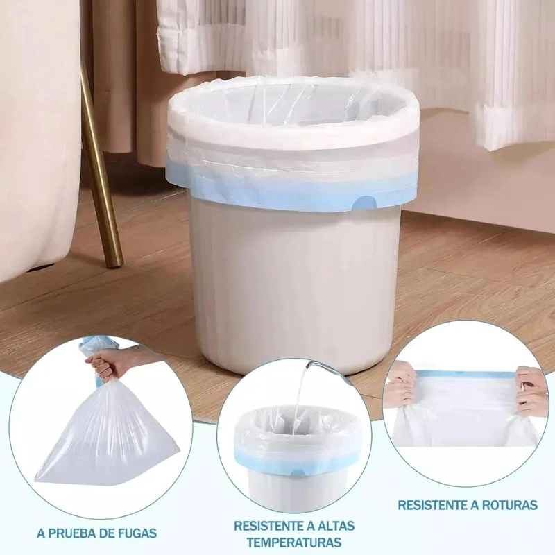 BOLSAS BIODEGRADABLES DE BASURA CON CORDON 50X55 CM 20 UNIDADES - 5