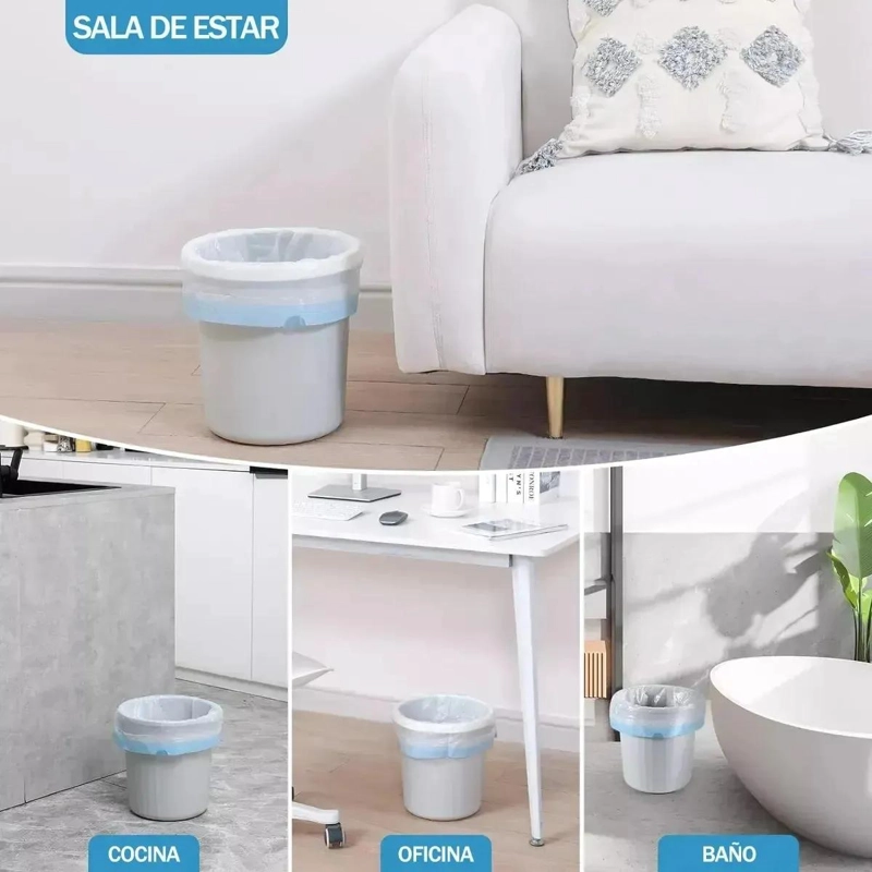 BOLSAS BIODEGRADABLES DE BASURA CON CORDON 50X55 CM 20 UNIDADES - 6