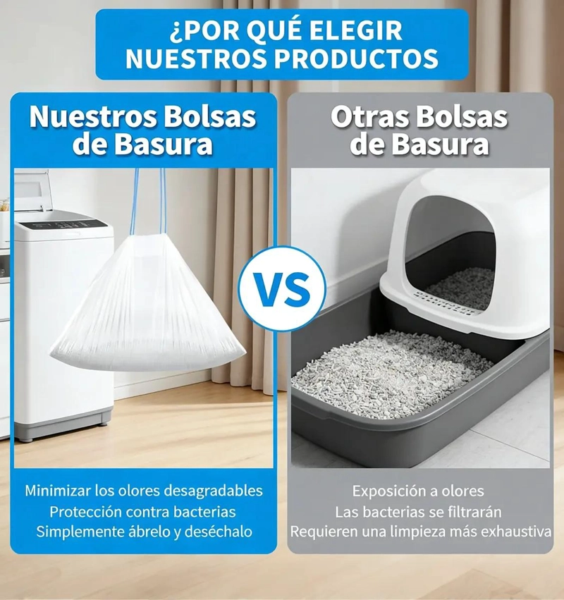 BOLSAS DE BASURA EXTRA GRUESAS 50X55CM, 20 UNIDADES POR ROLLO - 4