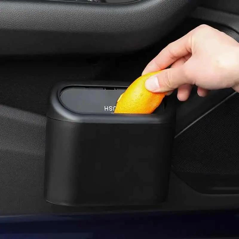 BASURERO PORTATIL CON TAPA PARA MANTENER EL AUTO LIMPIO - 3