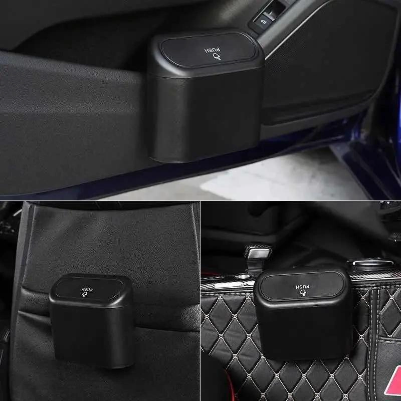BASURERO PORTATIL CON TAPA PARA MANTENER EL AUTO LIMPIO - 4