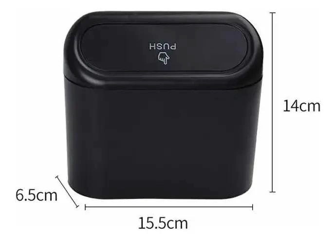 BASURERO PORTATIL CON TAPA PARA MANTENER EL AUTO LIMPIO - 7
