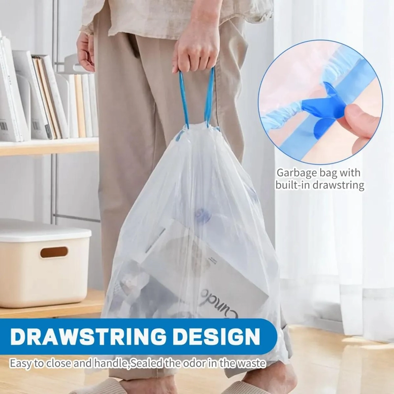 BOLSA DE BASURA BIODEGRADABLE CON CIERRE DE CORDON 50X55CM - 4