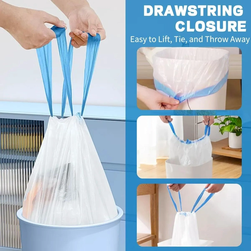BOLSA DE BASURA BIODEGRADABLE CON CIERRE DE CORDON 50X55CM - 6