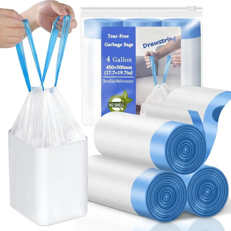 BOLSA DE BASURA BIODEGRADABLE CON CIERRE DE CORDON 50X55CM - 7