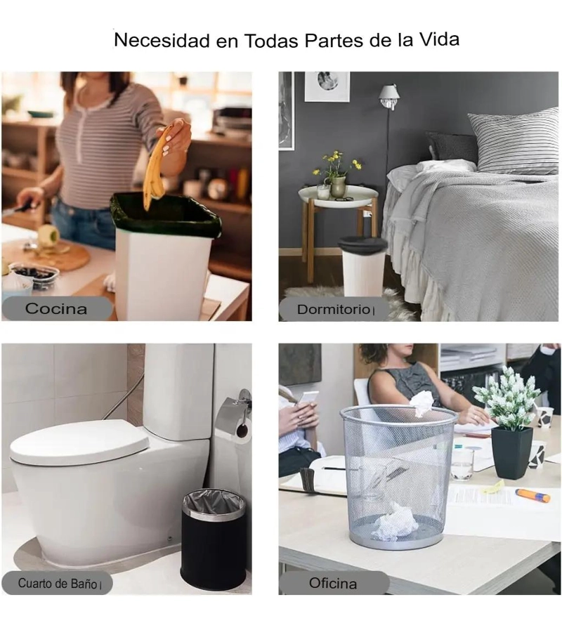 50 BOLSAS DE BASURA CON CORDON MEDIANA 75X55 CM PARA HOGAR - 9