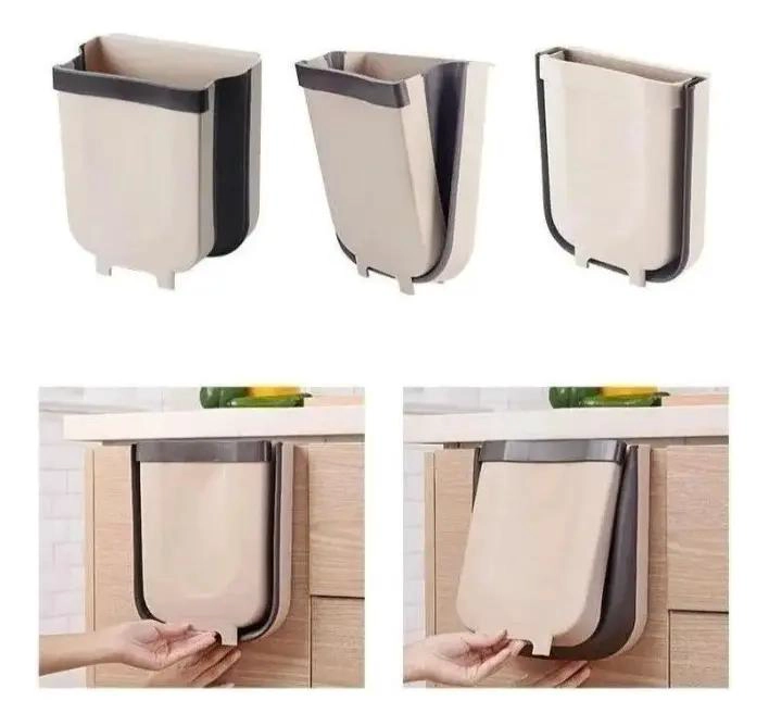 BASURERO PORTATIL ERGONOMICO PLEGABLE PARA HOGAR Y COCHE - 1
