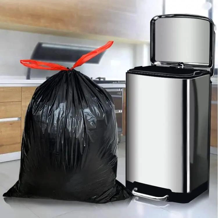 BOLSA DE BASURA PEQUEÑA CON CORDON 60X50 CM PARA HOGAR - 5