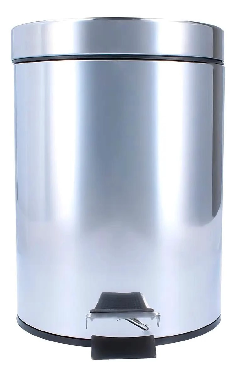 BASURERO PEDAL ACERO INOXIDABLE 5 LITROS DISEÑO MODERNO - 1