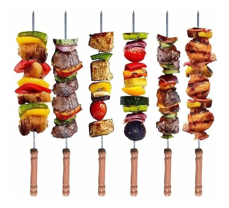 PINCHOS DE MADERA Y HIERRO PARA ASADOS PACK DE 24 UNIDADES - 3