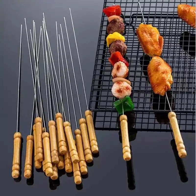 PINCHOS DE MADERA Y HIERRO PARA ASADOS PACK DE 24 UNIDADES - 7