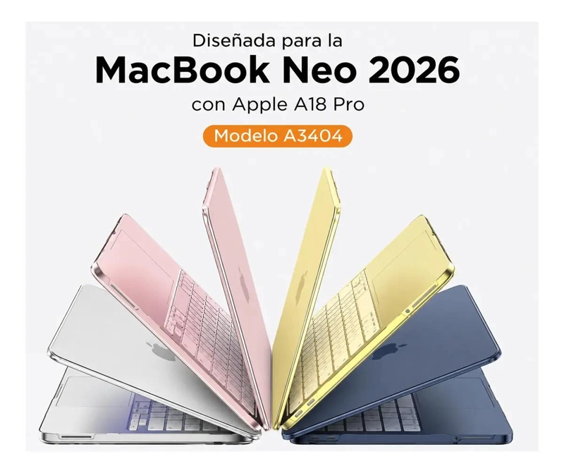 CARCASA TRANSPARENTE SLIM PARA MACBOOK NEO 13 PULGADAS - 4