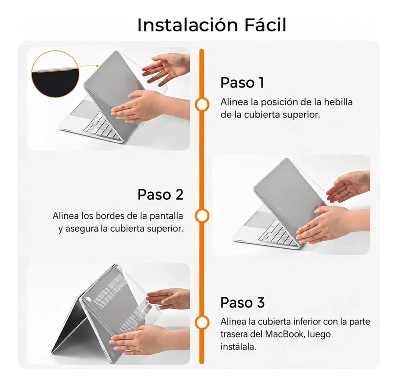 CARCASA TRANSPARENTE SLIM PARA MACBOOK NEO 13 PULGADAS - 5