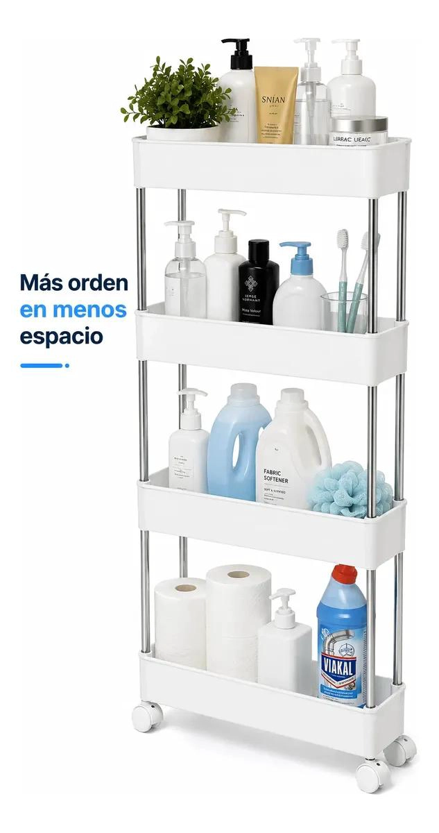 ESTANTE MULTIUSO ANGOSTO PARA BAÑO Y COCINA - 2