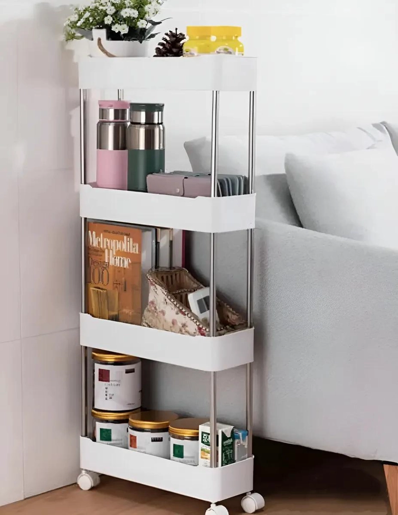 ESTANTE MULTIUSO ANGOSTO PARA BAÑO Y COCINA - 8