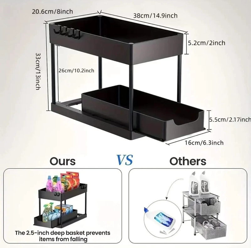 ESTANTE MULTIFUNCIONAL ORGANIZADOR DE COCINA Y BAÑO - 2