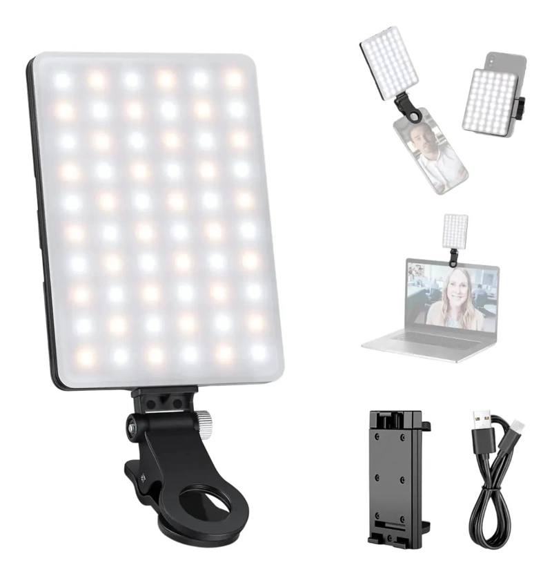 LUZ LED PORTATIL PARA SELFIES Y VIDEOS CON CLIP AJUSTABLE - 4