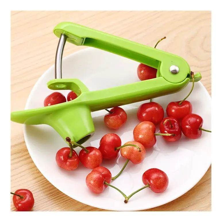 UTENSILIO PARA DESHUESAR ACEITUNAS Y FRUTAS COLOR VERDE - 7