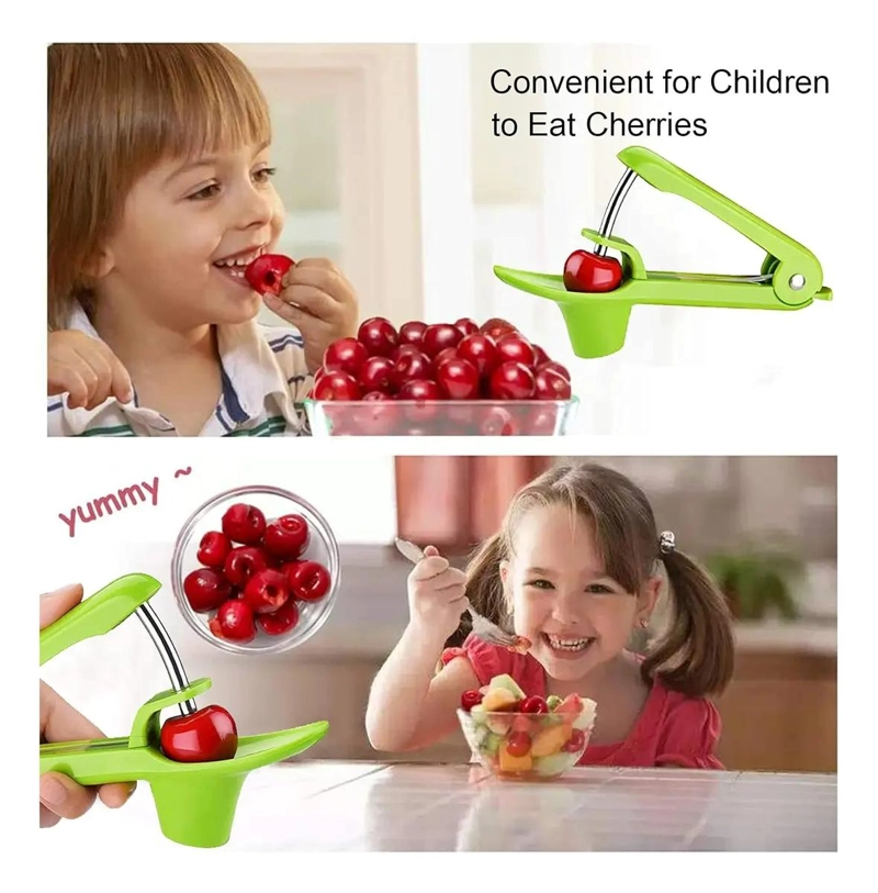 UTENSILIO PARA DESHUESAR ACEITUNAS Y FRUTAS COLOR VERDE - 9