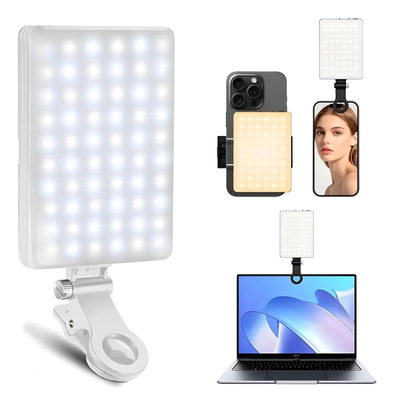 LUZ LED RECARGABLE PARA TELE FONO MOVIL CON CLIP PRACTICO - 1