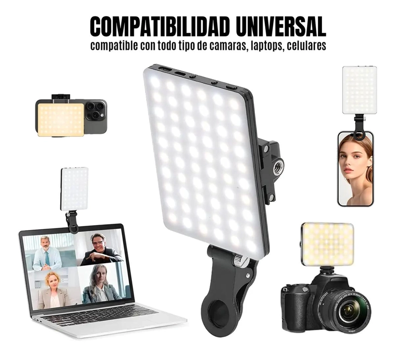 LUZ LED RECARGABLE PARA TELE FONO MOVIL CON CLIP PRACTICO - 5