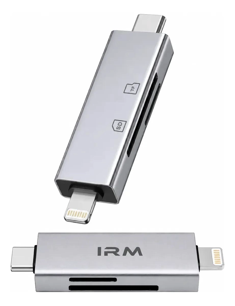 LECTOR DE TARJETAS SD Y TF CON USB C Y USB L - 1