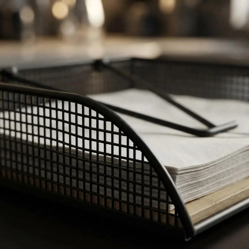 PORTA SERVILLETAS MINIMALISTA PARA MESA EN METAL O ACRILICO - 5