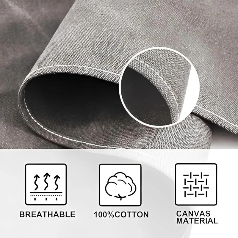 DELANTAL DE COCINA LONA IMPERMEABLE CON BOLSILLOS AJUSTABLE - 3