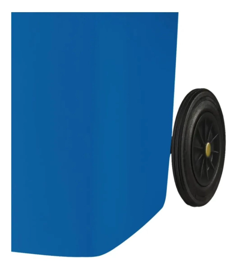 BASURERO DE 120 LITROS CON TAPA DE ALTA DENSIDAD COLOR AZUL - 5