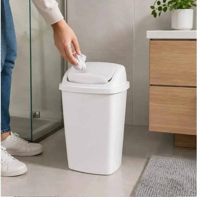 BASURERO DE 30 LITROS CON TAPA VAIVE N PARA HOGAR Y OFICINA - 4