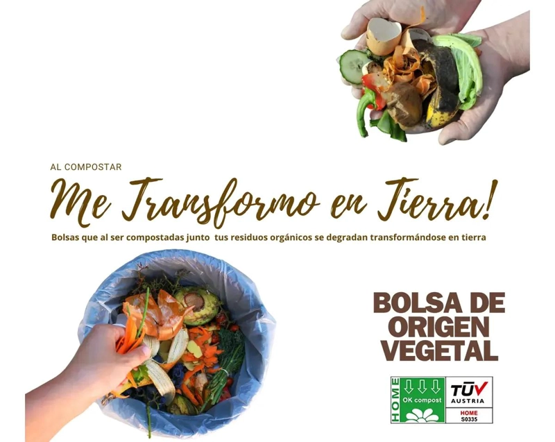BOLSA COMPOSTABLE BIODEGRADABLE PARA RESIDUOS ORGANICOS 30 UNIDADES - 2