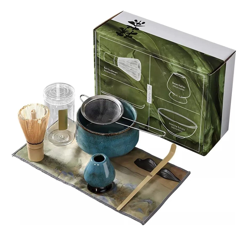 JUEGO DE TE  MATCHA JAPONE S CON BATIDOR Y TAZON CEREMONIAL - 1