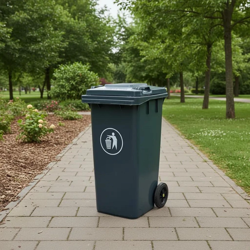 CONTENEDOR DE BASURA DE 120 LITROS EN 5 COLORES VARIADOS - 2