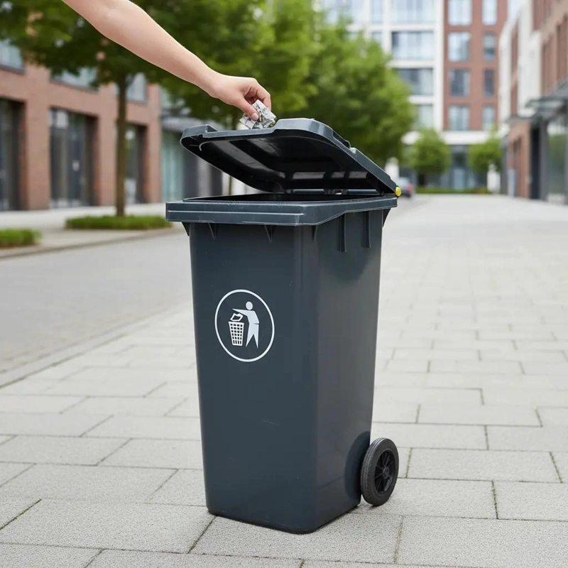 CONTENEDOR DE BASURA DE 120 LITROS EN 5 COLORES VARIADOS - 3