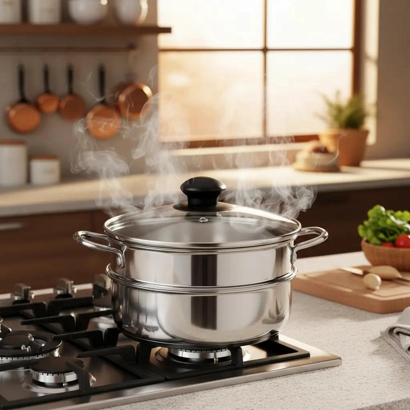TAPA DE VIDRIO 18 CM PARA OLLA VAPORERA DE 3 LITROS - 8
