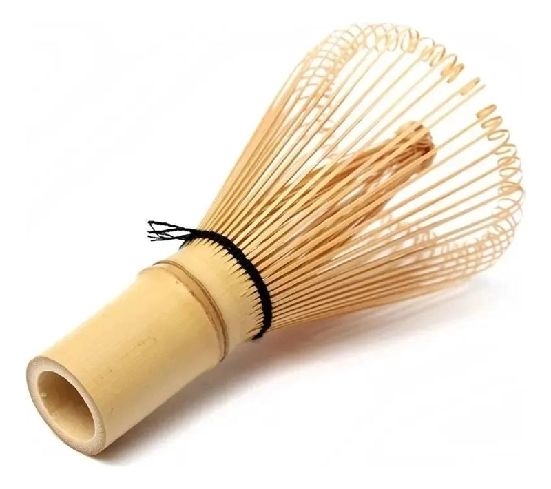 BATIDOR DE BAMBU PARA TE  MATCHA CON DISEÑO TIPO CHASEN Y MANGO ERGONOMICO - 1