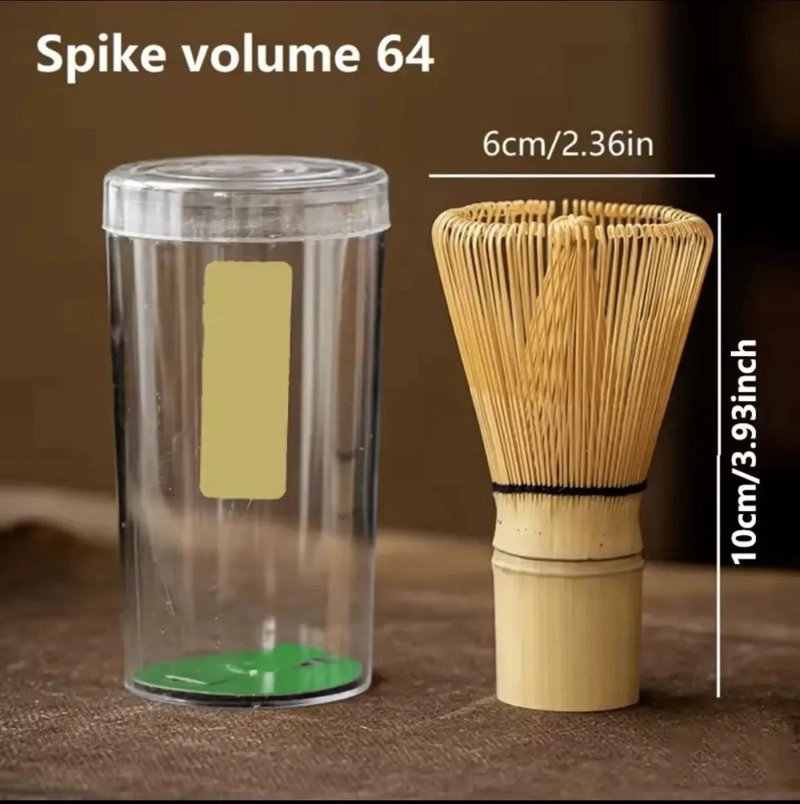 BATIDOR DE BAMBU PARA TE  MATCHA CON DISEÑO TIPO CHASEN Y MANGO ERGONOMICO - 2