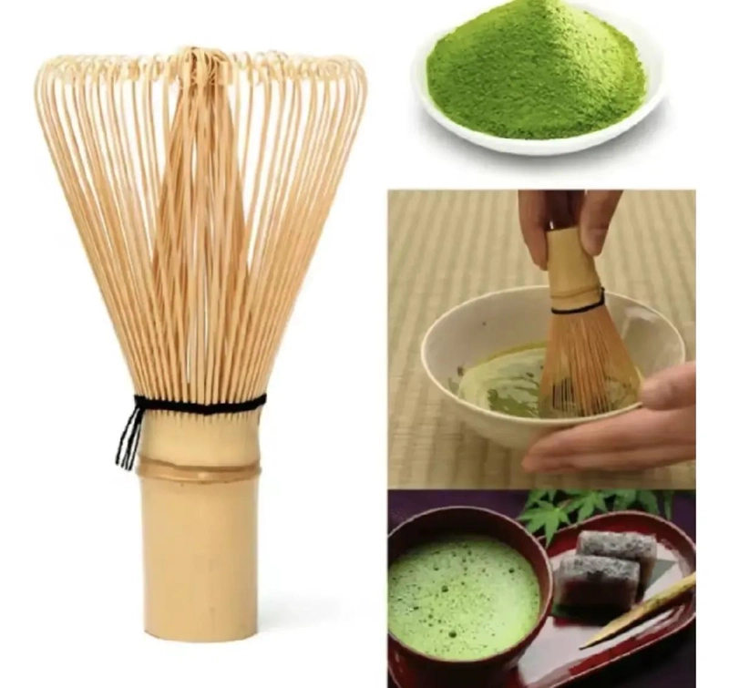 BATIDOR DE BAMBU PARA TE  MATCHA CON DISEÑO TIPO CHASEN Y MANGO ERGONOMICO - 6