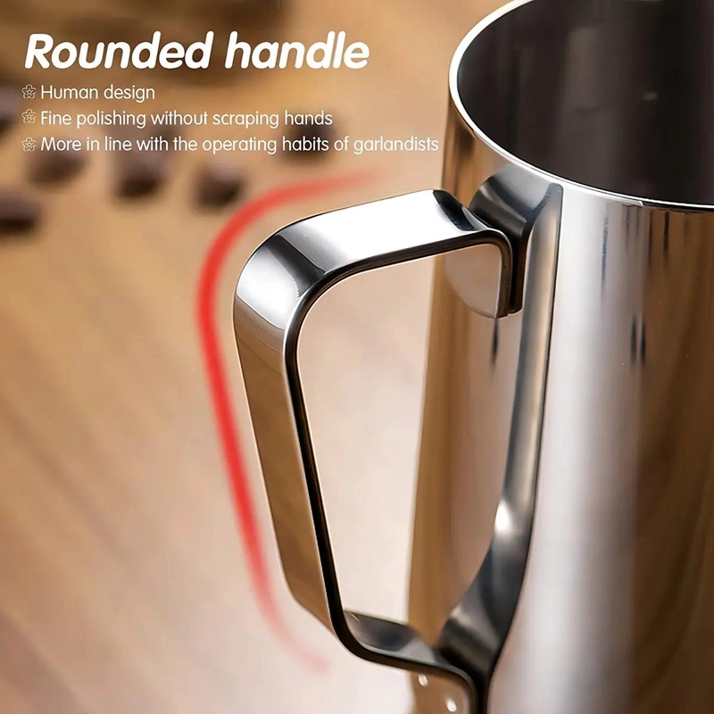 JARRA LECHERA DE ACERO INOXIDABLE 900ML PARA BARISTAS - 4